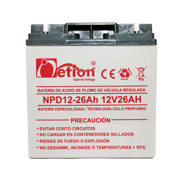 BAT 26 AMP 12 Voltios Netion AGM BAT-26AMP-12V – Electronica y ...